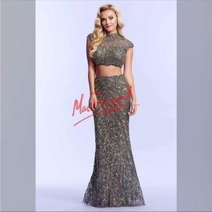Gold Bead 2 piece gown